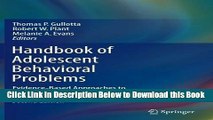 [Best] Handbook of Adolescent Behavioral Problems: Evidence-Based Approaches to Prevention and