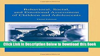 [Best] Behavioral, Social, and Emotional Assessment of Children and Adolescents Free Books