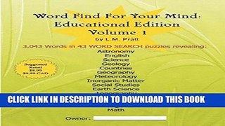 Collection Book Word Find For Your Mind: Educational Edition (Volume)
