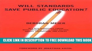 Collection Book Will Standards Save Public Education?