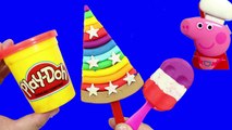 PLAY DOH ICE CREAM FROZEN!!! - MAKE Ranbow cake for Peppa Pig Kids toys