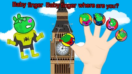 Peppa Pig Spiderman Finger Family / Nursery Rhymes and More Lyrics