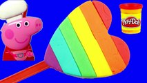 Play Doh Heart Frozen! - Create ice cream playdoh along Peppa pig toys