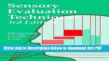 [Read] Sensory Evaluation Techniques, Third Edition Free Books