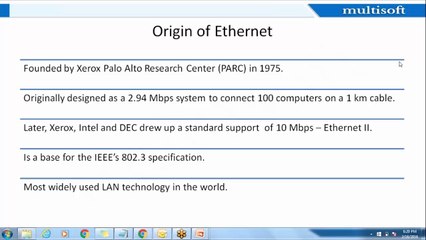 CCNA (Overview of Ethernet Technology and Standards) MVA