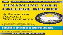 Read Financing Your College Degree: A Guide for Adult Students  PDF Free