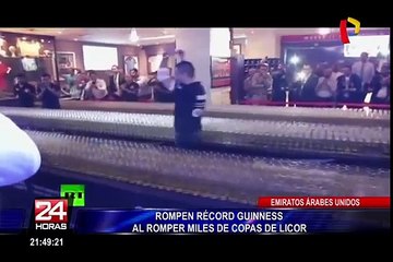Dubai: rompen récord guiness al romper miles de copas de licor