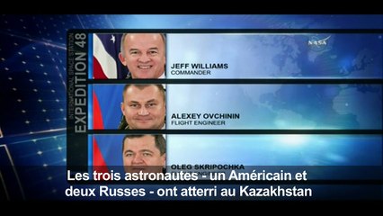 Atterrissage réussi pour trois astronautes de l'ISS