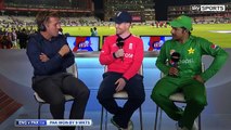 England v Pakistan T20 2016, Sarfaraz Ahmed & Eoin Morgan After Pakistan Victory vs England