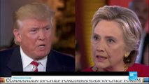 US - Clinton and Trump head to head, grilled on defence policy in separate televised forums