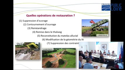 Présentation du réseau "Sites de démonstration" par Gabriel Melun, chargé de mission hydromorphologie et gestion sédimentaire