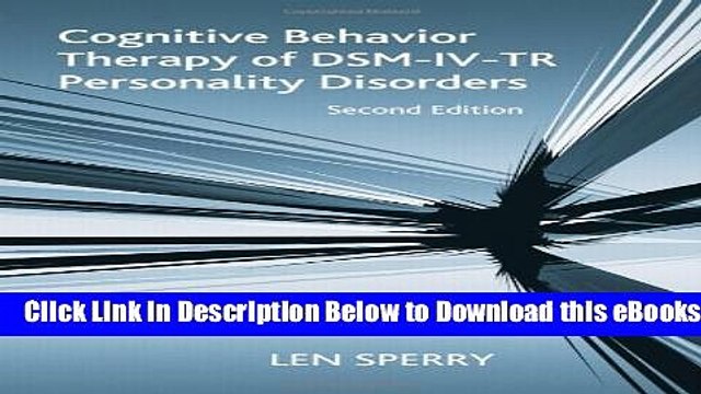 [Reads] Cognitive Behavior Therapy of DSM-IV-TR Personality Disorders: Highly Effective