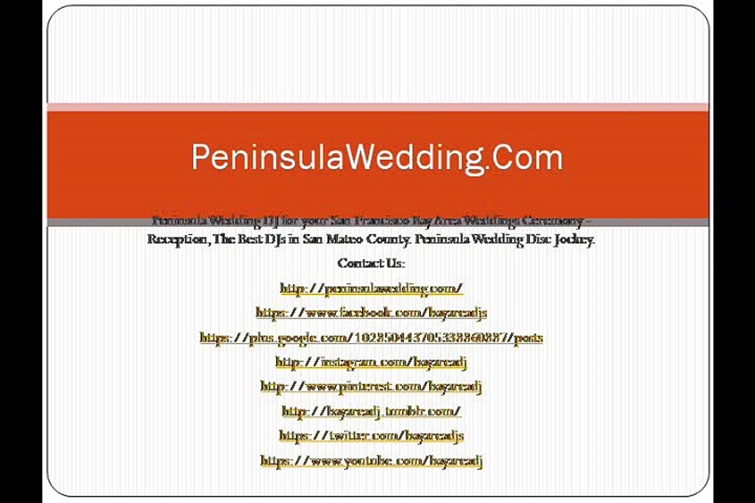 Peninsula Wedding DJ - Peninsulawedding.com