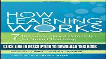 New Book How Learning Works: Seven Research-Based Principles for Smart Teaching