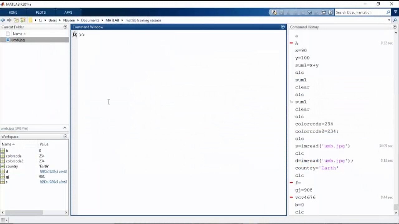 Matlab (Clear Commands and Default Numeric Class) MVA