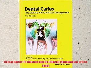 [PDF] Dental Caries Te Disease And Its Clinical Management 3Ed (b 2015) Full Colection