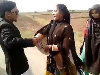 boy dancing on road side