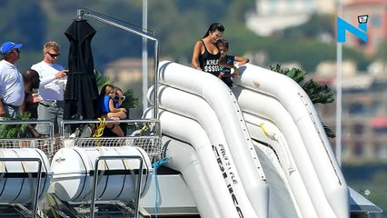 Kourtney Kardashian enjoys yatch ride with mother's BF