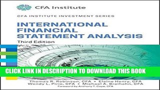 [PDF] International Financial Statement Analysis (CFA Institute Investment Series) Popular Online