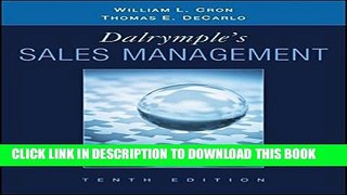 [PDF] Dalrymple s Sales Management: Concepts and Cases Full Online