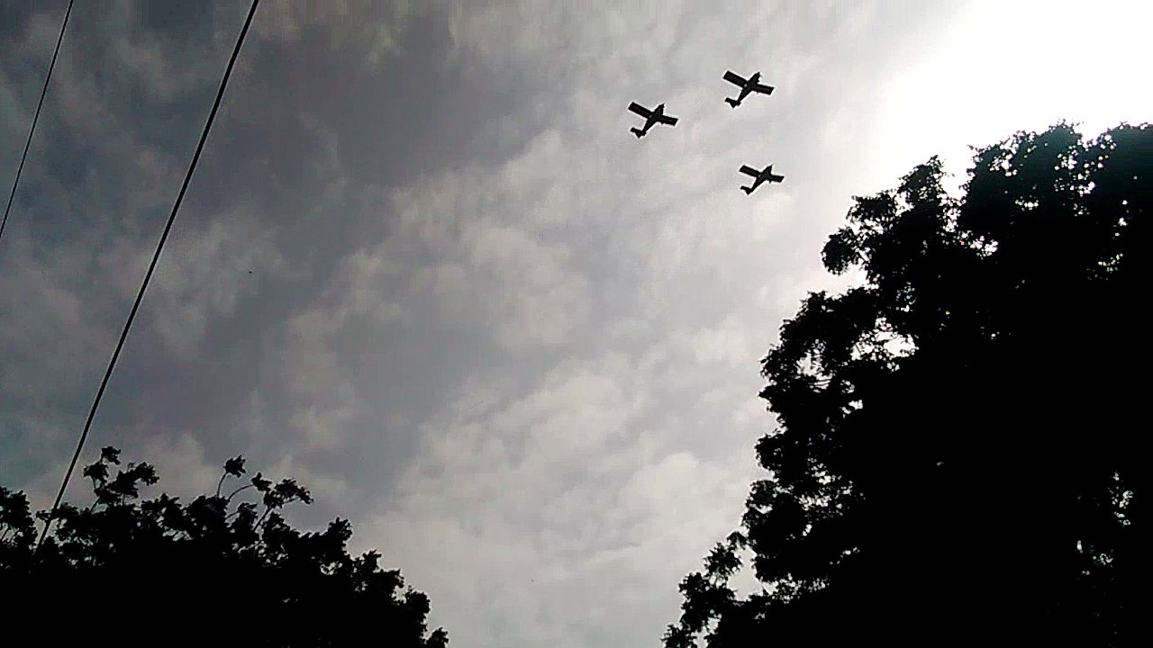 Fly past of military aviation on 6th September 2016