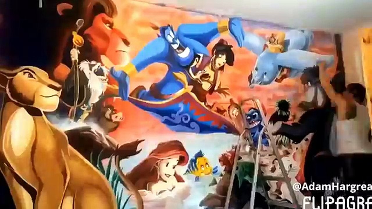 Artista Adam Hargreaves fez uma surpresa no quarto para a filha