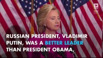 Hillary Clinton rips Donald Trump for praise of Vladimir Putin