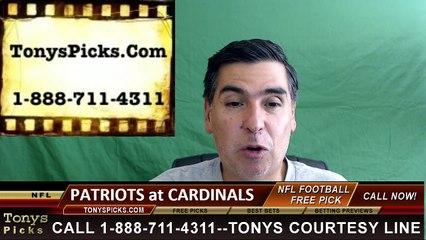Arizona Cardinals vs. New England Patriots Free Pick Prediction NFL Pro Football Odds Preview 9-11-2016