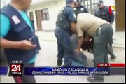 Trujillo: Conductor ebrio atacó a policía durante intervención