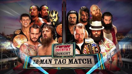 WWE Raw-12 Man Tag Team Match Full Match en Español Pt. 2
