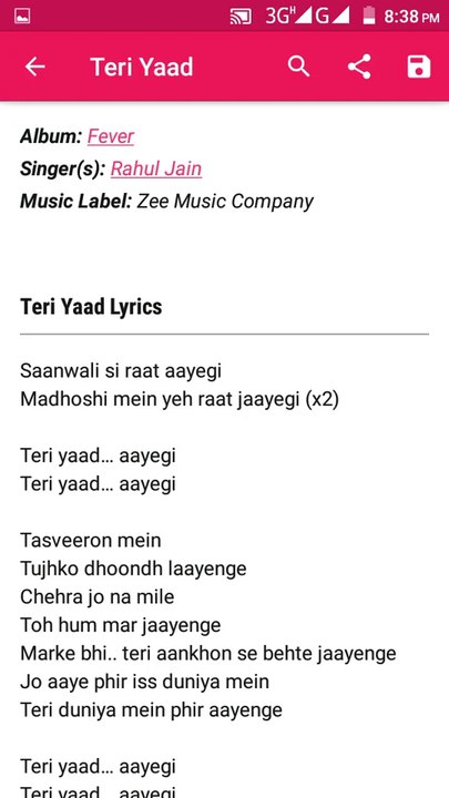 Teri_Yaad_Lyrics