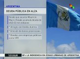 Deuda pública en Argentina alcanza ya los 32 mil mdd