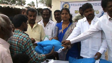 Mosquito bednets distribution at tarnka, Hyderabad