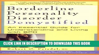[PDF] Borderline Personality Disorder Demystified: An Essential Guide for Understanding and Living
