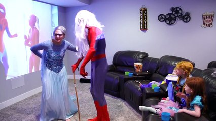 Baby Frozen Elsa vs Old Spiderman vs Maleficent & The Joker Vs Batman & Ariel & Frozen Anna
