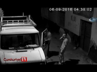 Kamyoneti dans ederek çaldı