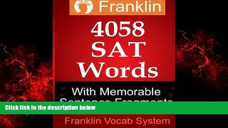 Popular Book Franklin 4058 SAT Words With Memorable Sentence Fragments