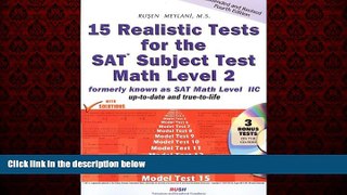 Choose Book 15 Realistic Tests for the SAT Subject Test Math, Level 2