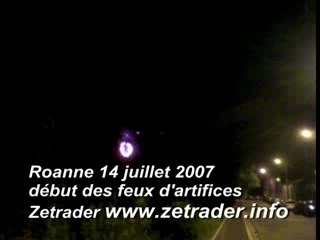 Roanne City début feux d'artifices roannais juillet 2007