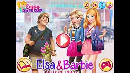 Disney Princess Frozen Games for Kids 2016 - Barbie and Elsa Blind Date Game -