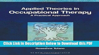 [Read] Applied theories in Occupational Therapy Popular Online