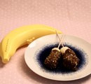 Sucettes gourmandes banane, chocolat et pralin