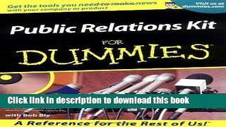 Download Public Relations Kit For Dummies (For Dummies (Lifestyles Paperback))  PDF Free