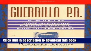 Read Guerrilla P.R.  Ebook Free
