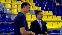 FCB Basket: Bartomeu saluda els jugadors i el nou cos tècnic