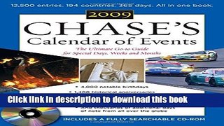Read Chase s Calendar of Events 2009 (Book + CD-ROM): The Ulitmate Go-To Guide for Special Days,