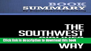 Read Summary : The Southwest Airlines Way - Jody Gittell: Using the Power of Relationships to