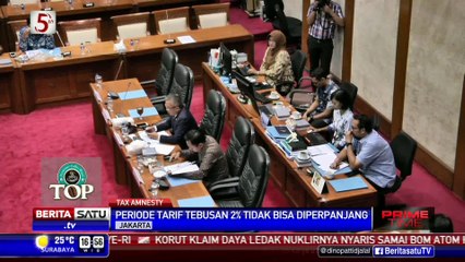 Periode Tarif Tebusan 2 Persen Tak Bisa Diperpanjang