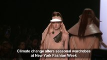 Climate change alters wardrobes at New York Fashion Week