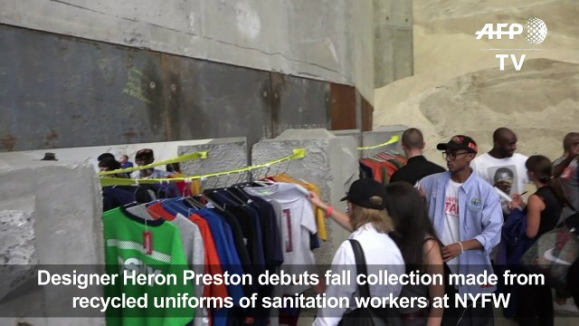 Recycled sanitation worker uniforms open New York Fashion Week